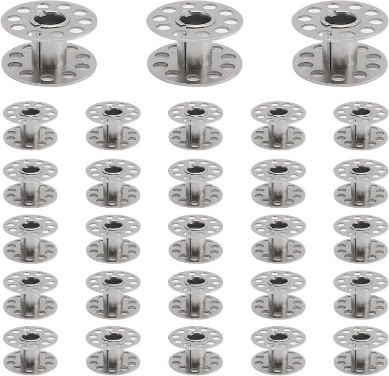 kidoom Metal Sewing Machine Bobbins, 28 PCS Universal Sewing Machine Bobbins, Compatible with Singer, Brother, Janome, Bernina, Toyata, etc. (28 PCS) - Image 2